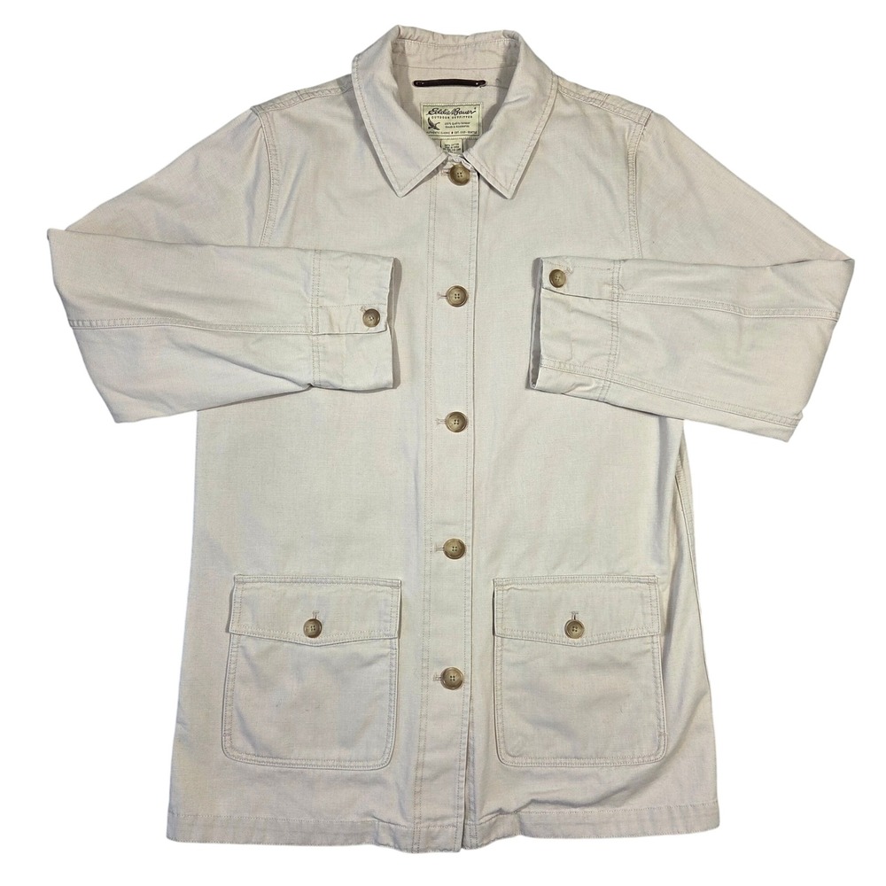 Eddie Bauer Jacket Classic Outdoor Womens Tall Medium Chore Urban Utility Hiker
